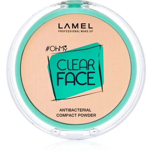 LAMEL LAMEL OhMy Clear Face kompaktni puder s antibakterijskim sastavom nijansa 402 Vanilla 6 g