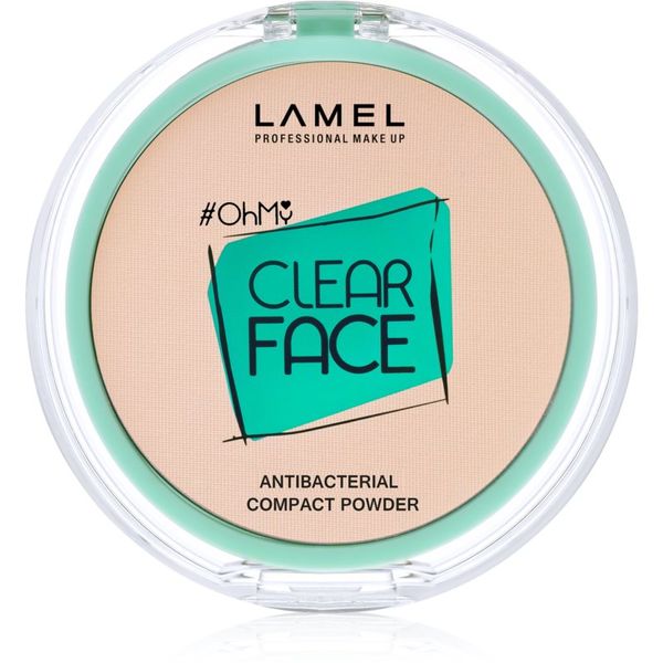 LAMEL LAMEL OhMy Clear Face kompaktni puder s antibakterijskim sastavom nijansa 405 Sand Beige 6 g