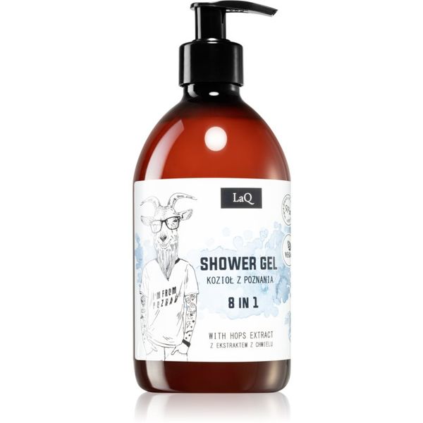 LaQ LaQ Goat From Poznaň osvježavajući gel za tuširanje 8 u 1 s ekstraktom hmeljovih šišarica 500 ml