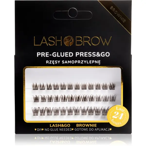 Lash Brow Lash Brow Press&Go Self-Adhesive Eyelashes samoljepljivi čuperci trepavica Daily Natural Brownie 1 kom