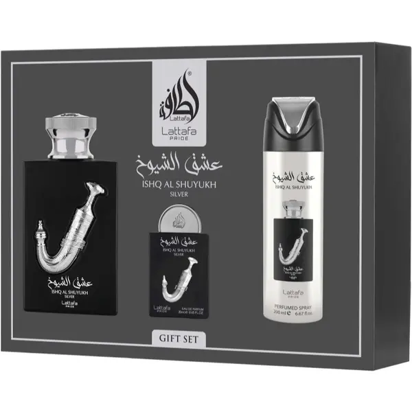 Lattafa Lattafa Pride Ishq Al Shuyukh Silver poklon set uniseks 1 kom