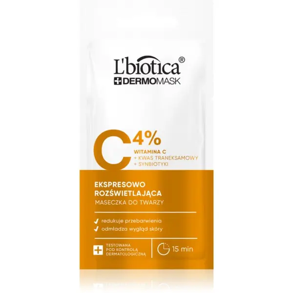 L’biotica L’biotica DermoMask C 4% posvjetljujuća maska za lice 8 ml