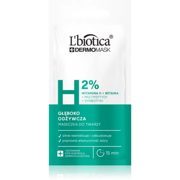 L’biotica L’biotica DermoMask H 2% maska za dubinsku njegu za lice 8 ml