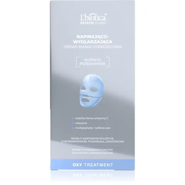 L’biotica L’biotica Estetic Clinic Oxy Treatment intenzivna hidrogel maska za učvršćivanje kože lica 1 kom