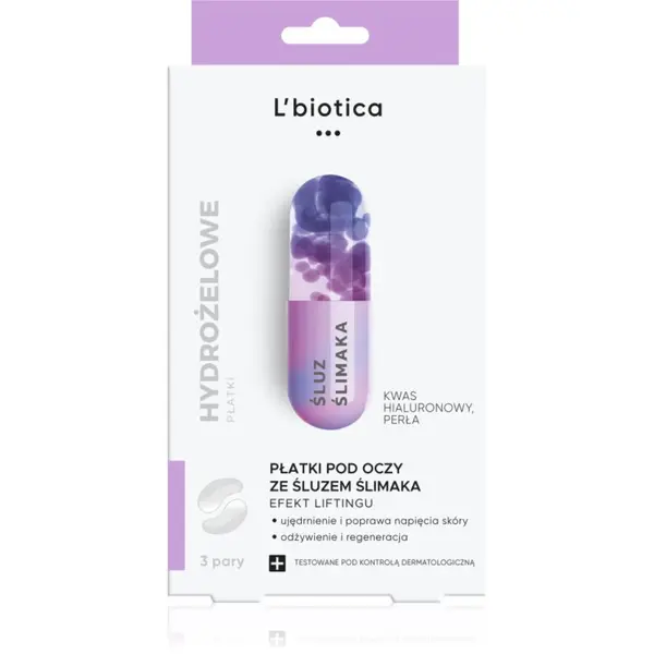 L’biotica L’biotica Eye Patches Rejuvenating maska za zagladjivanje područja oko očiju s ekstraktom puža 1 kom