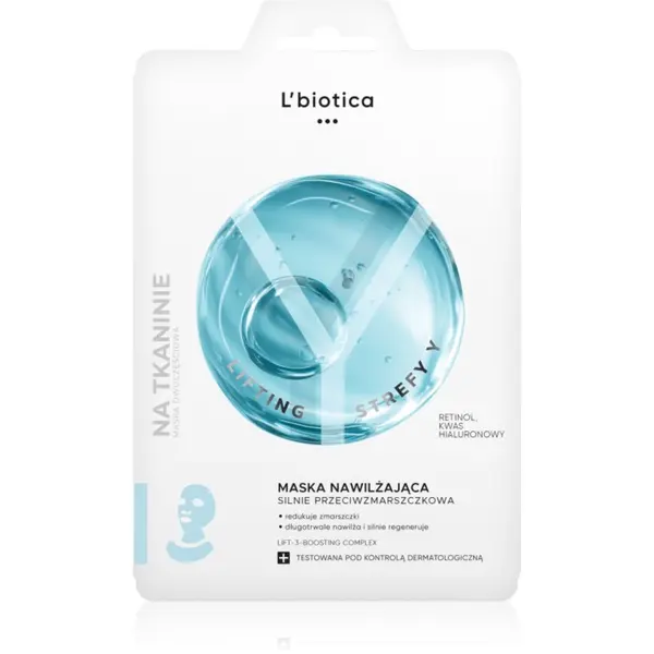 L’biotica L’biotica Lifting Y Zone hidratantna maska za lice protiv bora 1 kom