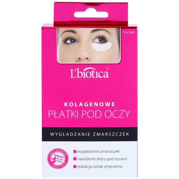 L’biotica L’biotica Masks kolagenska maska za područje oko očiju s učinkom protiv bora 6 kom