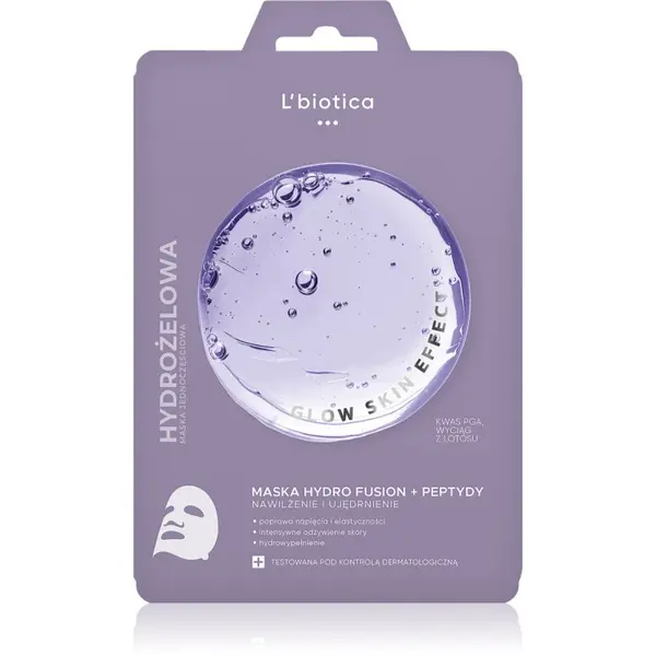 L’biotica L’biotica PGA Hydro Fusion + Peptides intenzivna hidrogel maska za ujednačavanje tena lica 1 kom