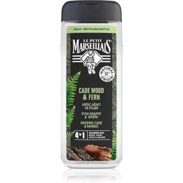 Le Petit Marseillais Le Petit Marseillais Cade Wood & Fern gel za tuširanje 4 u 1 za muškarce 400 ml