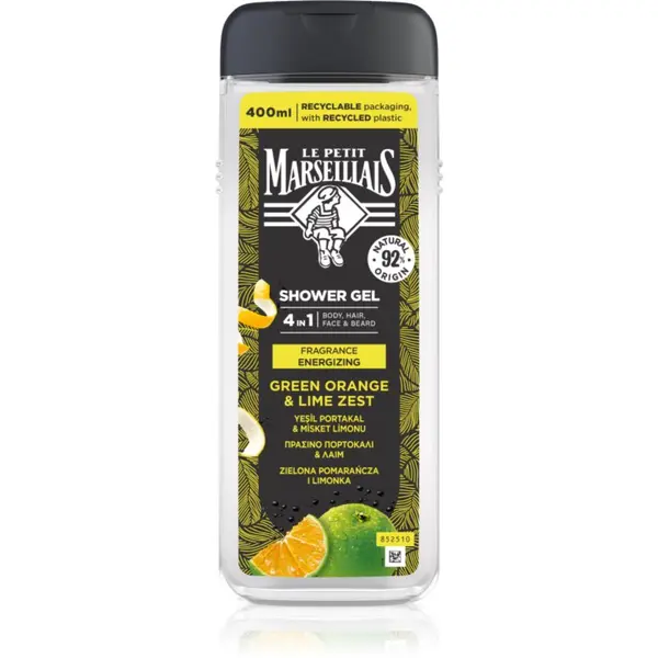 Le Petit Marseillais Le Petit Marseillais Green Orange & Lime Zest gel za tuširanje 4 u 1 za muškarce 400 ml