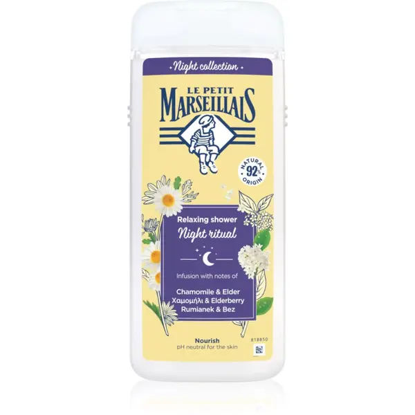 Le Petit Marseillais Le Petit Marseillais Night Collection Chamomile & Elder relaksirajući gel za tuširanje 650 ml