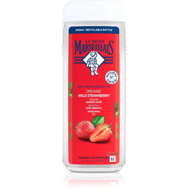 Le Petit Marseillais Le Petit Marseillais Organic Wild Strawberry nježni gel za tuširanje 400 ml