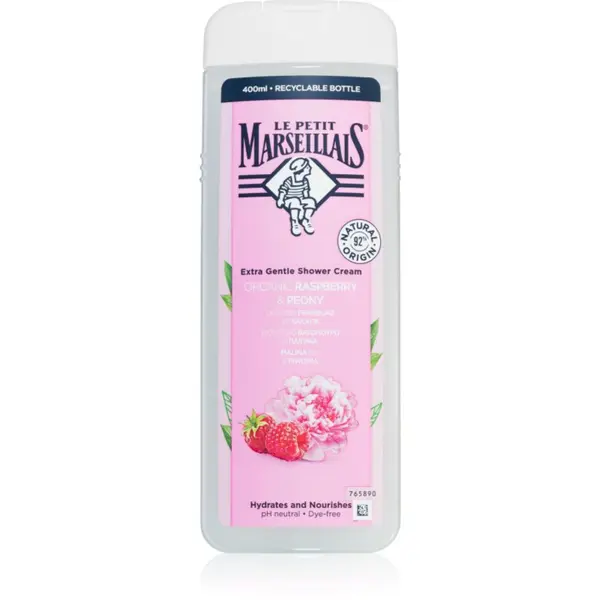 Le Petit Marseillais Le Petit Marseillais Raspberry BIO & Peony kremasti gel za tuširanje 400 ml