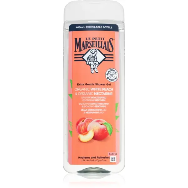 Le Petit Marseillais Le Petit Marseillais White Peach Bio & Nectarine Bio nježni gel za tuširanje 400 ml