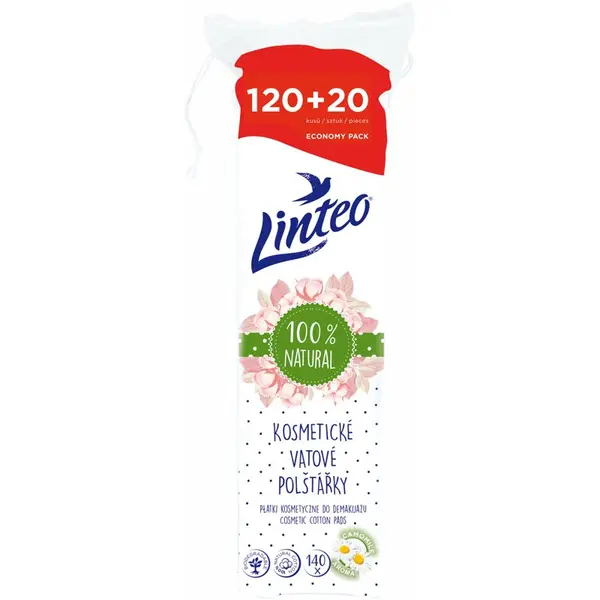 Linteo Linteo Natural Cotton Pads blazinice 140 kom