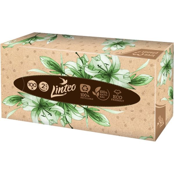 Linteo Linteo Paper Tissues Two-ply Paper, 100 pcs per box papirnate maramice 100 kom