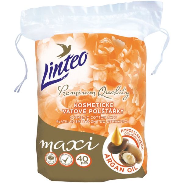 Linteo Linteo Premium Maxi blazinice za skidanje šminke Argan Oil 40 kom