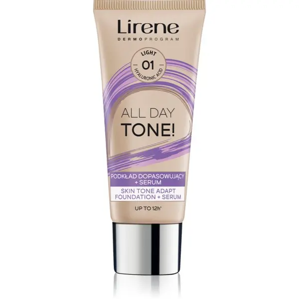 Lirene Lirene ALL DAY TONE! hidratantni puder za sjajni izgled lica nijansa 01 Light 30 ml