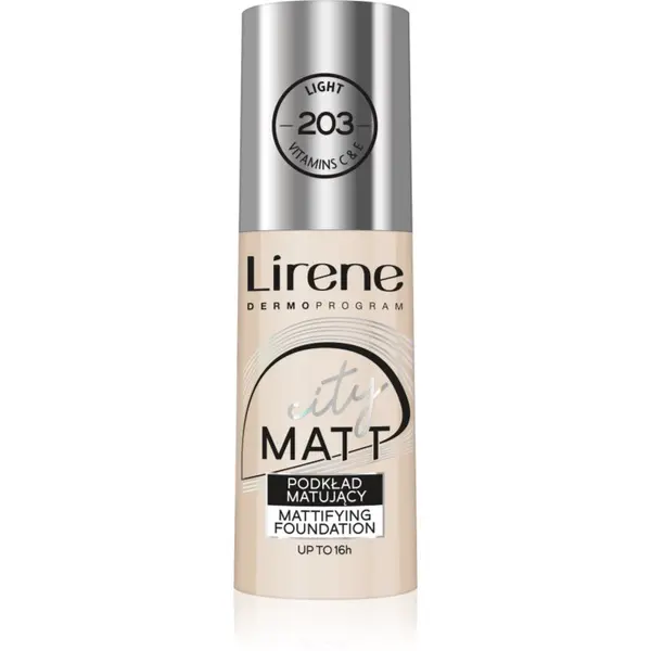 Lirene Lirene City Matt matirajući fluidni puder s pomlađujućim učinkom nijansa 203 Light 30 ml