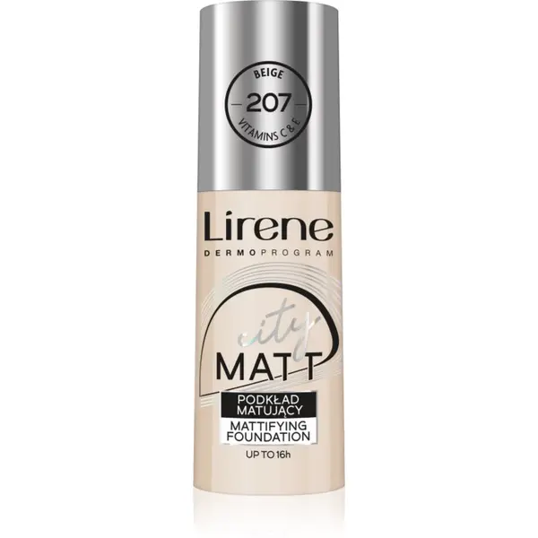 Lirene Lirene City Matt matirajući fluidni puder s pomlađujućim učinkom nijansa 207 Beige 30 ml