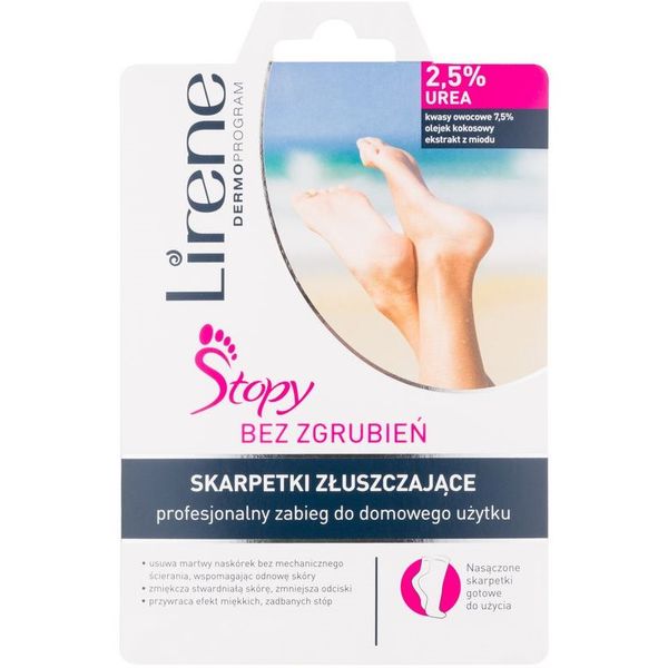 Lirene Lirene Foot Care eksfolijacijske čarape za omekšavanje i hidrataciju kože stopala (2,5% Urea) 1 kom