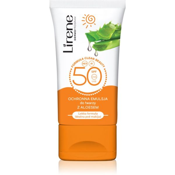 Lirene Lirene Sun care zaštitna dnevna emulzija za lice i dekolte aloe vera spf 50 50 ml