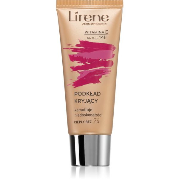 Lirene Lirene Vitamin E prekrivajući fluidni puder nijansa 24 Beige 30 ml