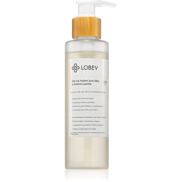 Lobey Lobey Body Care Gel na holení pro tělo a intimní partie gel za brijanje tijela za intimne zone 200 ml