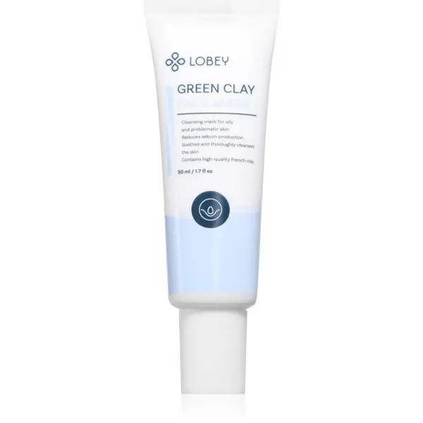 Lobey Lobey Green Clay maska za čišćenje za masno i problematično lice 50 ml
