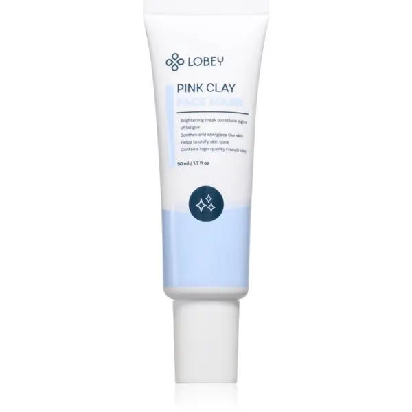 Lobey Lobey Pink Clay posvjetljujuća maska za ujednačavanje tena lica 50 ml