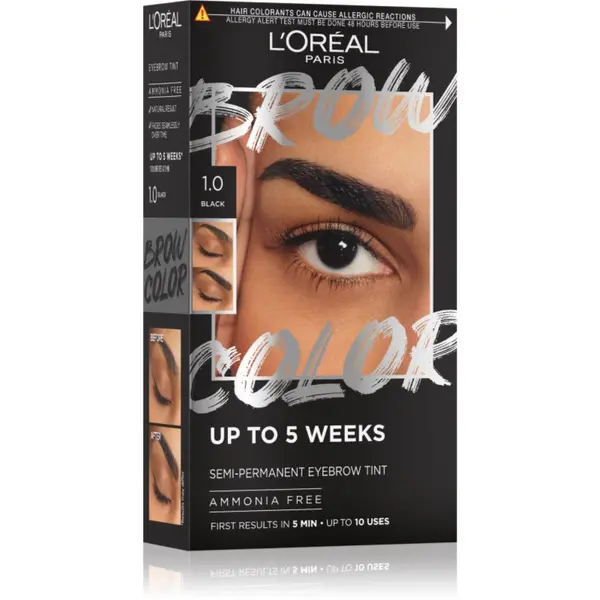 L’Oréal Paris L’Oréal Paris Brow Color boja za obrve nijansa 1.0 Black 1 kom