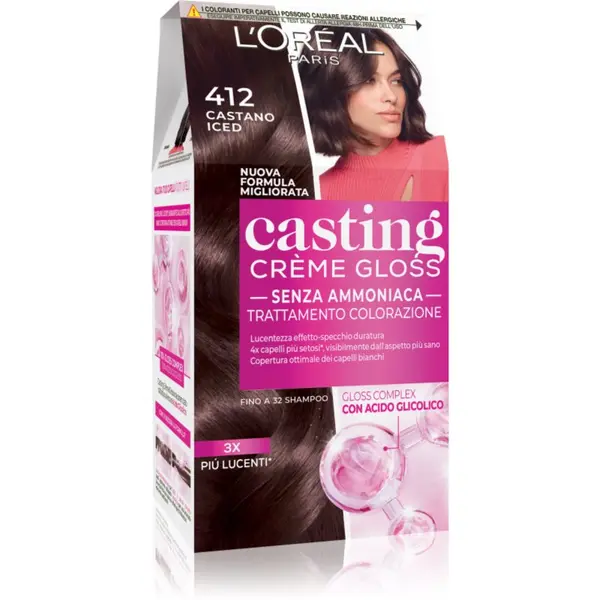 L’Oréal Paris L’Oréal Paris Casting Creme Gloss boja za kosu nijansa 412 Castano Iced 1 kom