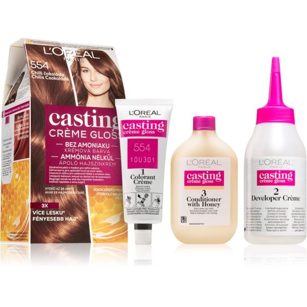 L’Oréal Paris L’Oréal Paris Casting Creme Gloss boja za kosu nijansa 554 Spicy Chocolates 1 kom