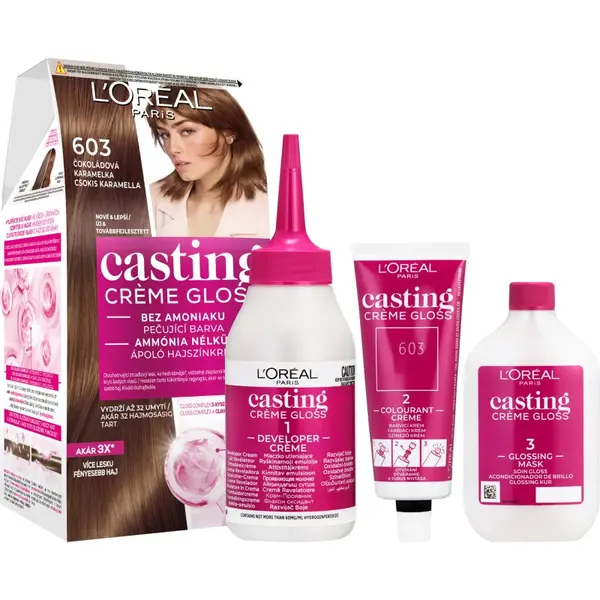 L’Oréal Paris L’Oréal Paris Casting Creme Gloss boja za kosu nijansa 603 Chocolate Caramel 1 kom