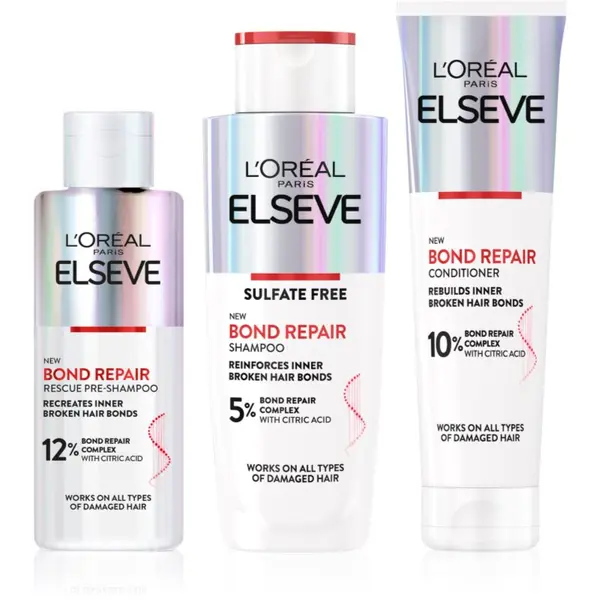 L’Oréal Paris L’Oréal Paris Elseve Bond Repair ekonomično pakiranje za kosu 3 kom