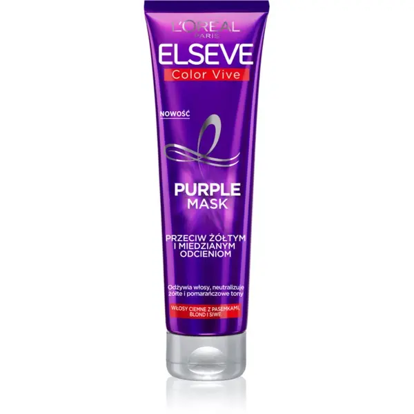 L’Oréal Paris L’Oréal Paris Elseve Color-Vive Purple hranjiva maska za plavu i kosu s pramenovima 150 ml
