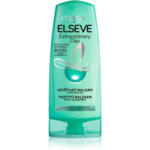 L’Oréal Paris L’Oréal Paris Elseve Extraordinary Clay balzam za čišćenje za kosu koja se brzo masti 400 ml