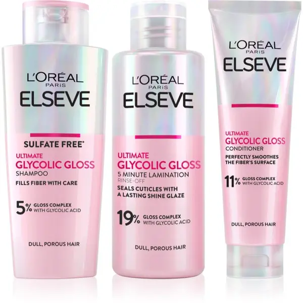 L’Oréal Paris L’Oréal Paris Elseve Glycolic Gloss set za kosu