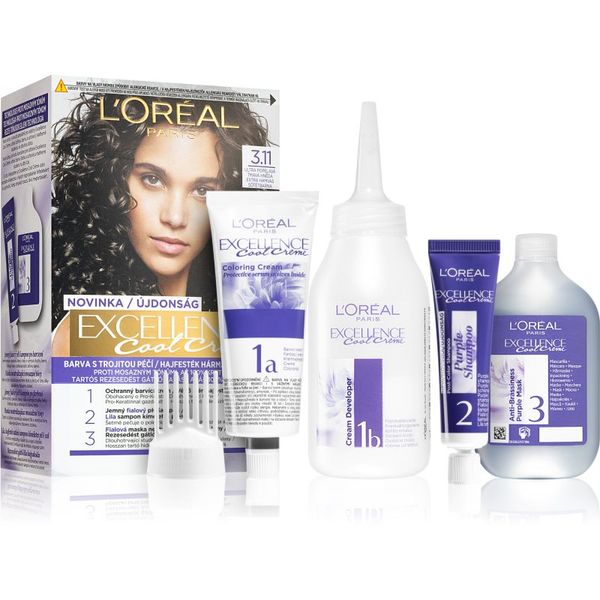 L’Oréal Paris L’Oréal Paris Excellence Cool Creme boja za kosu nijansa 3.11 Ultra Ash Dark Brown
