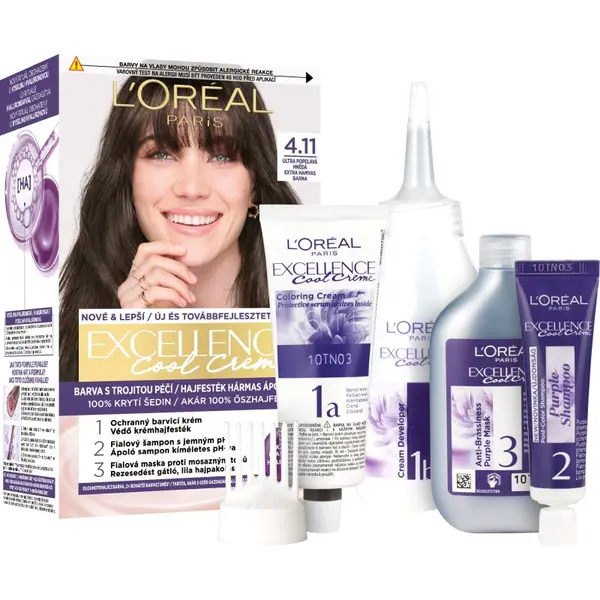 L’Oréal Paris L’Oréal Paris Excellence Cool Creme boja za kosu nijansa 4.11 Ultra Ash Brown 1 kom