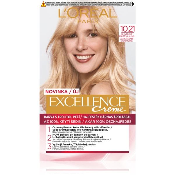 L’Oréal Paris L’Oréal Paris Excellence Creme boja za kosu nijansa 10.21 Very Light Pearl Blonde 1 kom