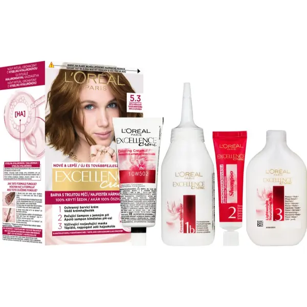 L’Oréal Paris L’Oréal Paris Excellence Creme boja za kosu nijansa 5.3 Natural Golden Brown 1 kom