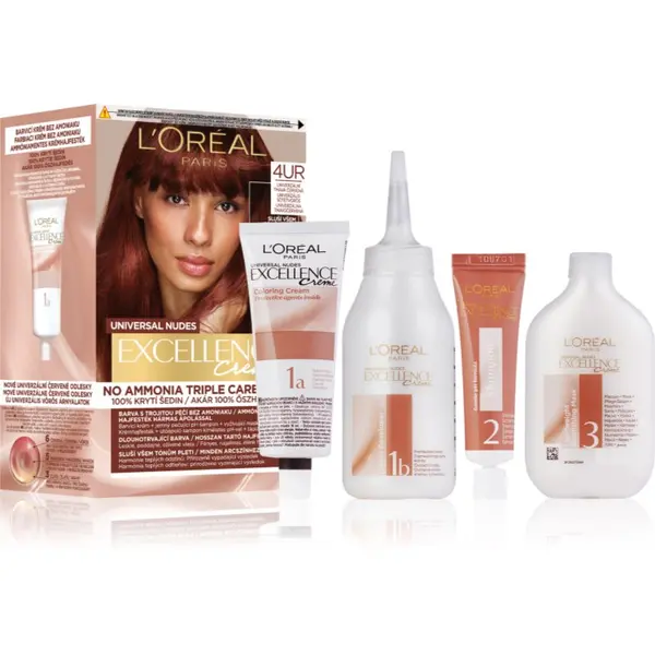 L’Oréal Paris L’Oréal Paris Excellence Universal Nudes trajna boja za kosu nijansa 4UR Universal Dark Red 1 kom