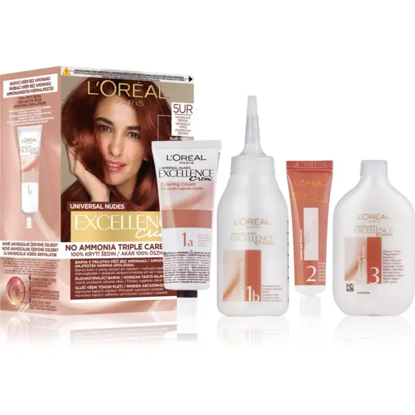 L’Oréal Paris L’Oréal Paris Excellence Universal Nudes trajna boja za kosu nijansa 5UR Universal Red 1 kom