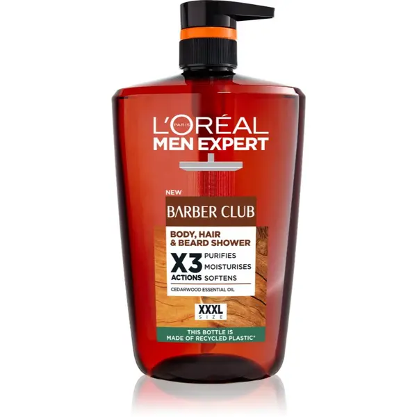 L’Oréal Paris L’Oréal Paris Men Expert Barber Club gel za tuširanje za muškarce za kosu, bradu i tijelo 1000 ml