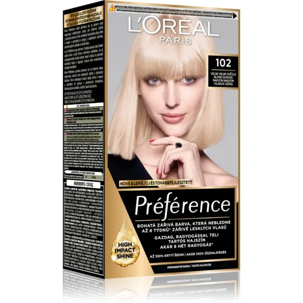 L’Oréal Paris L’Oréal Paris Préférence boja za kosu nijansa 102 Extremely Light Iridescent Blond 1 kom