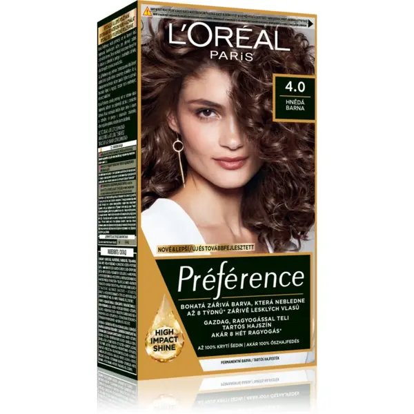L’Oréal Paris L’Oréal Paris Préférence boja za kosu nijansa 4.0 Hnědá 1 kom