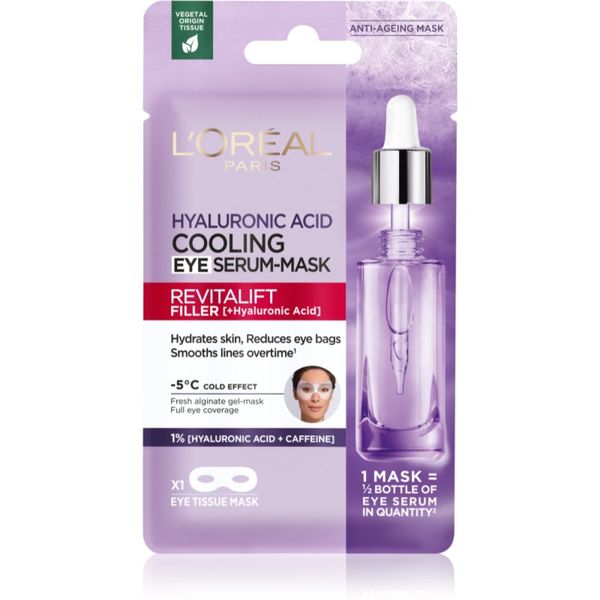 L’Oréal Paris L’Oréal Paris Revitalift Filler Sheet maska za posvjetljivanje s hidratacijskim učinkom za oči 11 g