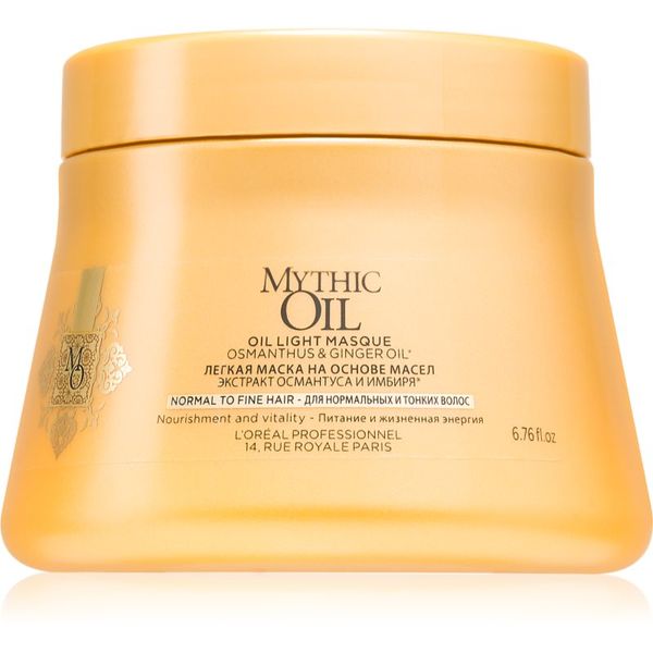 L’Oréal Professionnel L’Oréal Professionnel Mythic Oil blaga uljna maska za normalnu i nježnu kosu bez parabena i silikona 200 ml