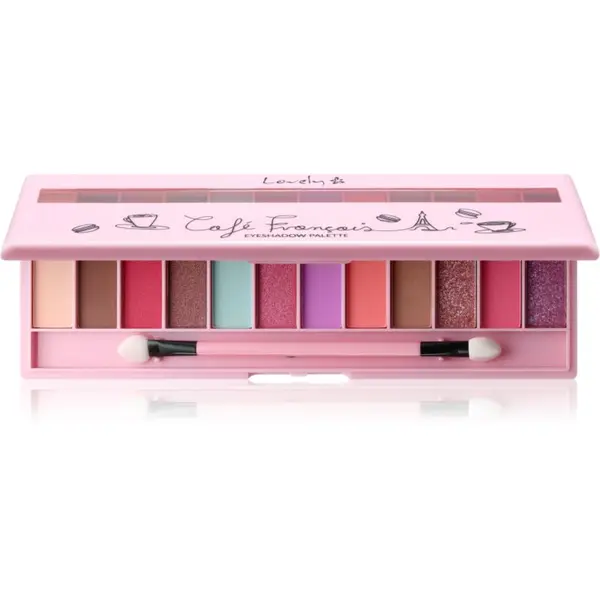 Lovely Lovely Café Francais paleta sjenila za oči 12 g